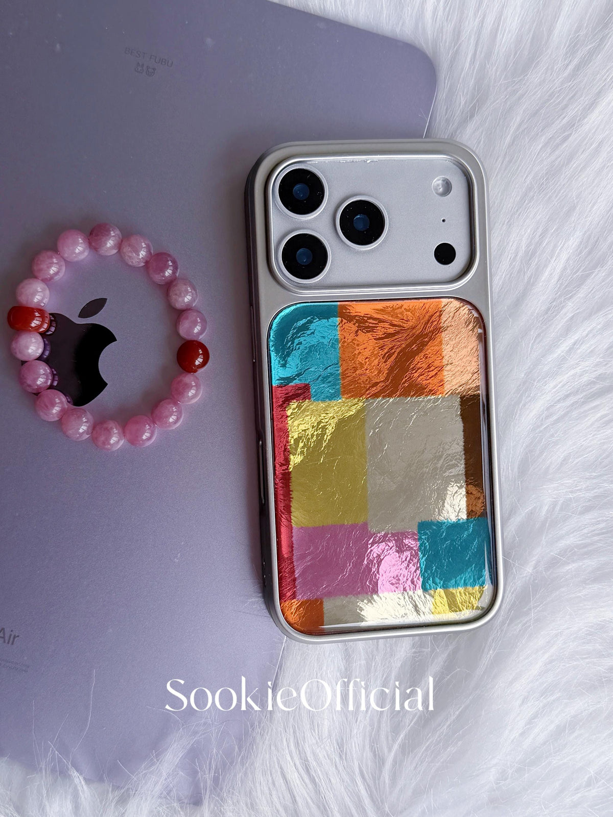 Color Block iPhone Case �?Glossy Pearlescent Geometric Art Design