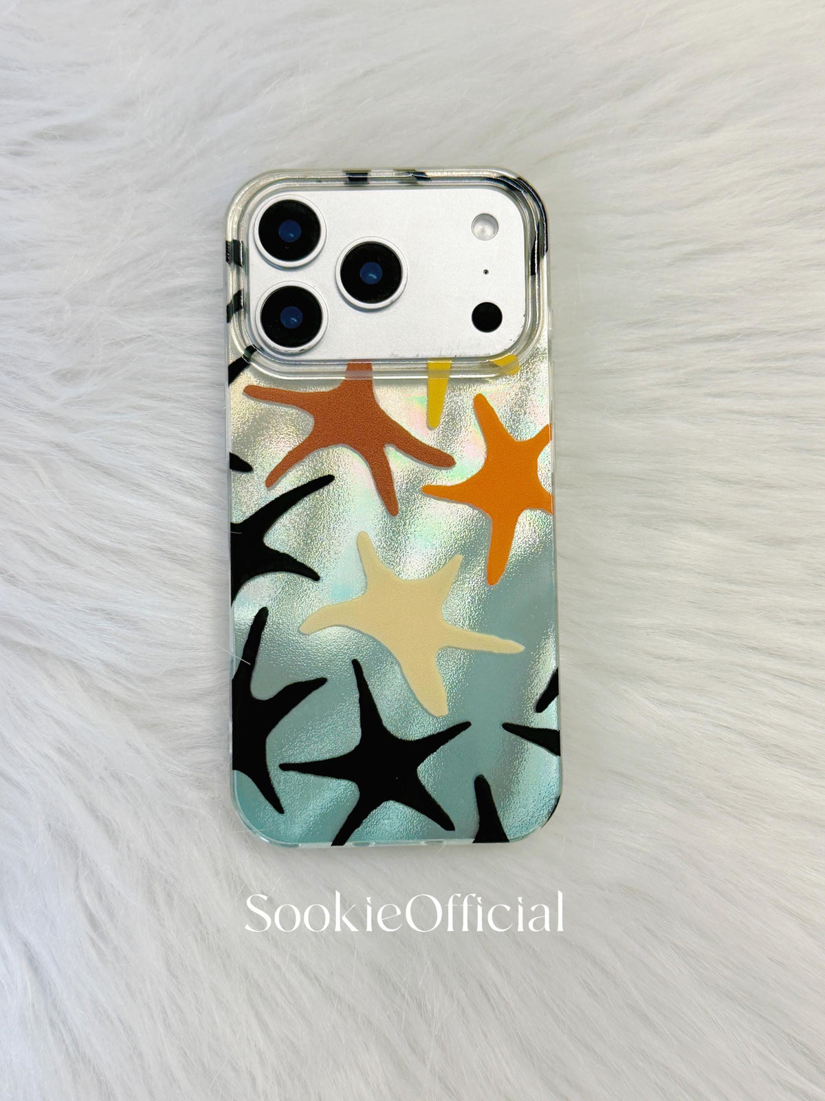 Sparkling Starfish iPhone Case, MagSafe & Standard Options, Shimmering Summer Beach Phone Case