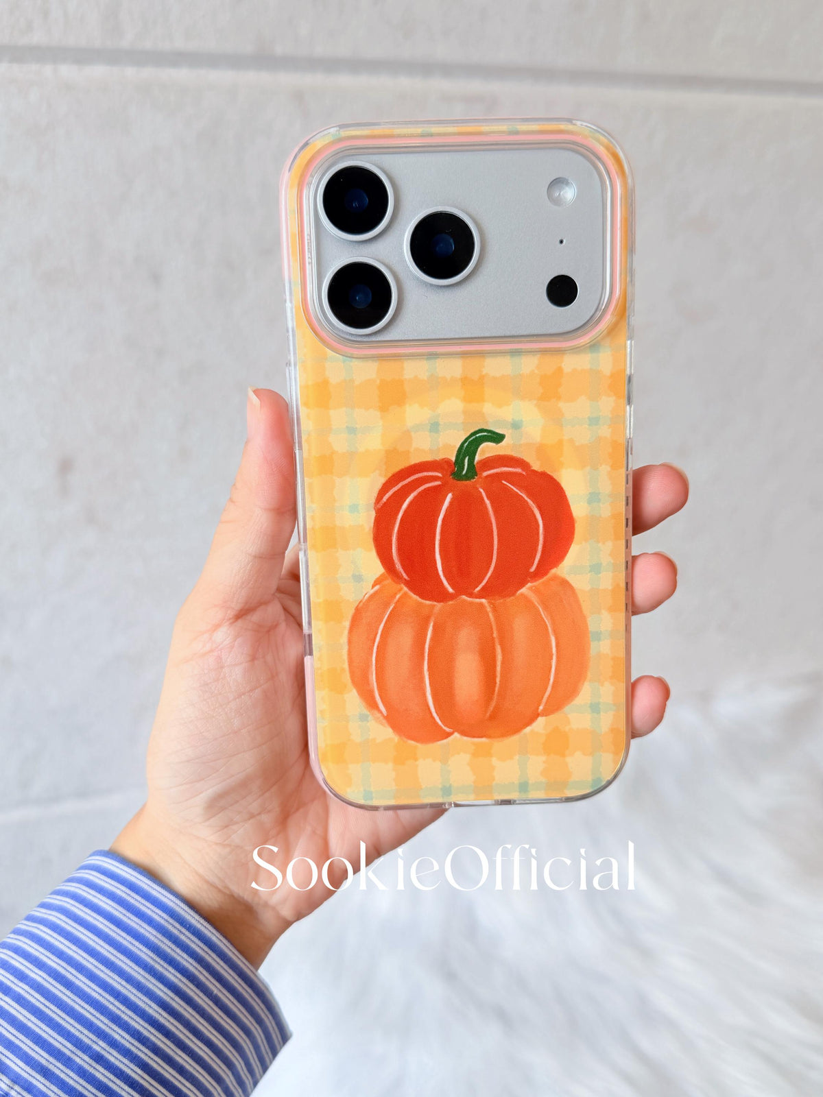 Halloween Pumpkin Magnetic Hand-Painted Phone Case for iphone 15 16 17 pro max