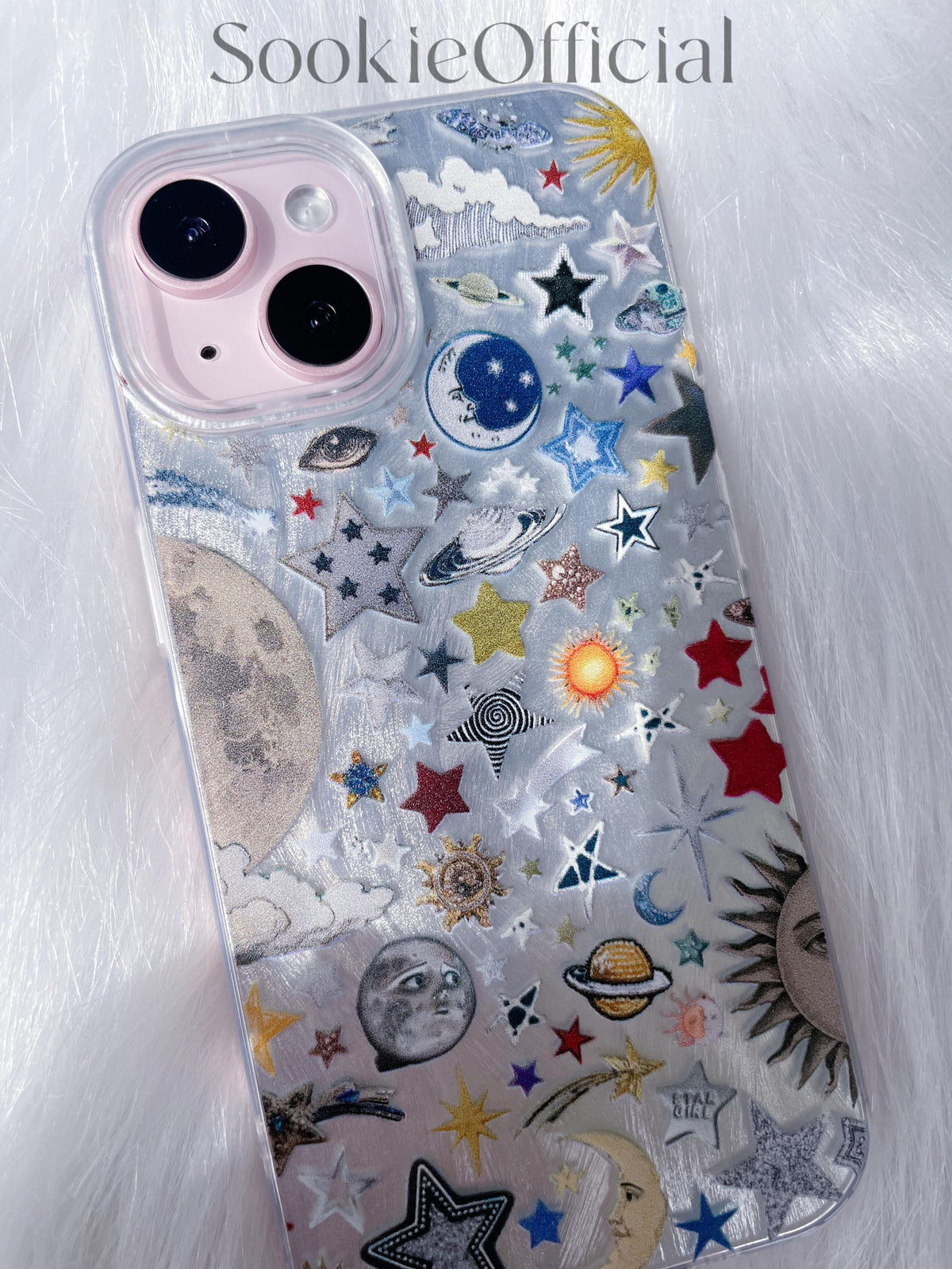 Retro Celestial Galaxy iPhone Case for iphone 17 16 15 14 13 12 11 pro max, shiny Planet Anime Pattern