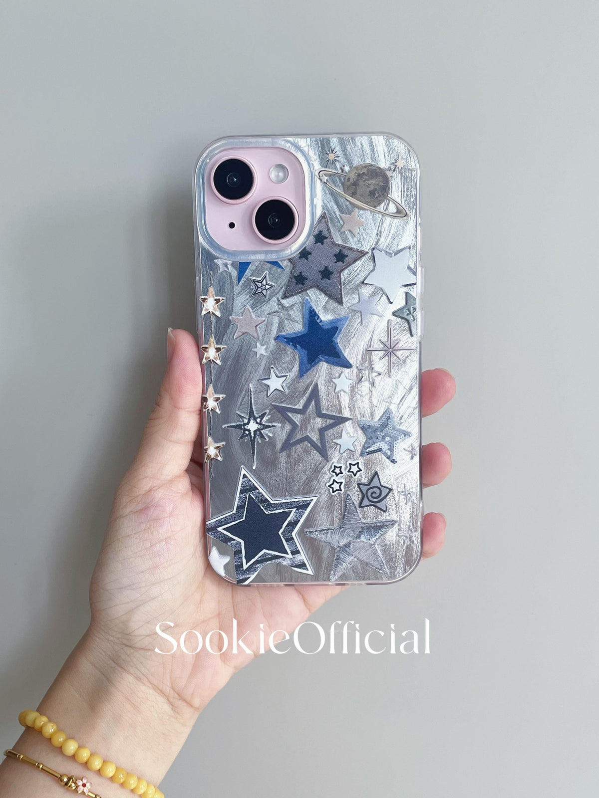 Anime Retro Planet iPhone Case �?Shiny Galaxy Star Design