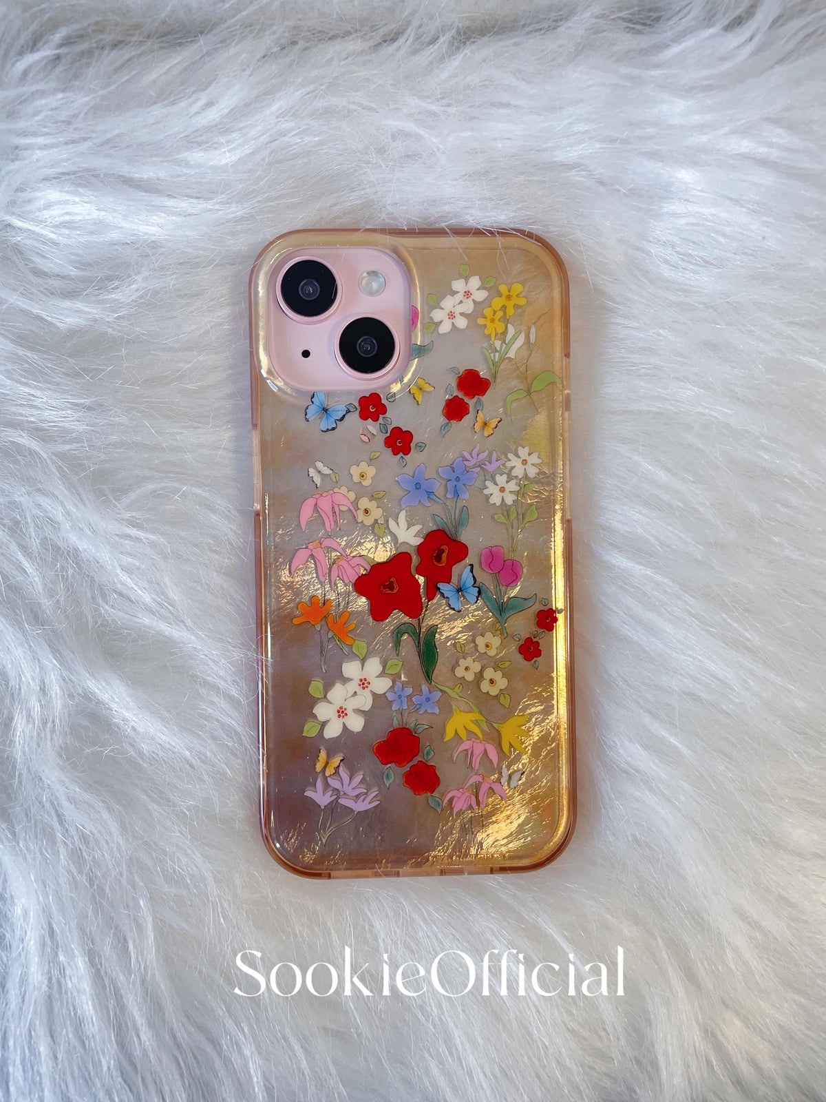Retro Pearlescent Floral iPhone Case �?Glossy Polarized Design
