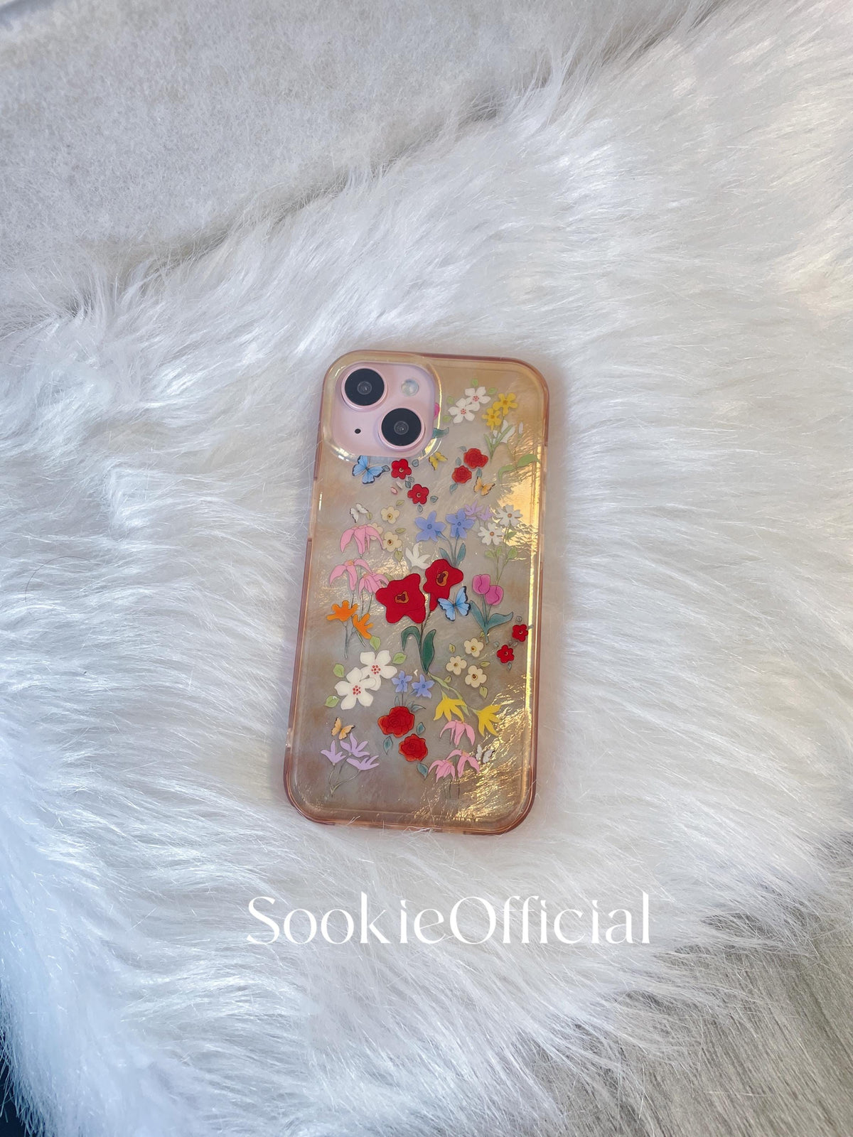 Retro Pearlescent Floral iPhone Case �?Glossy Polarized Design