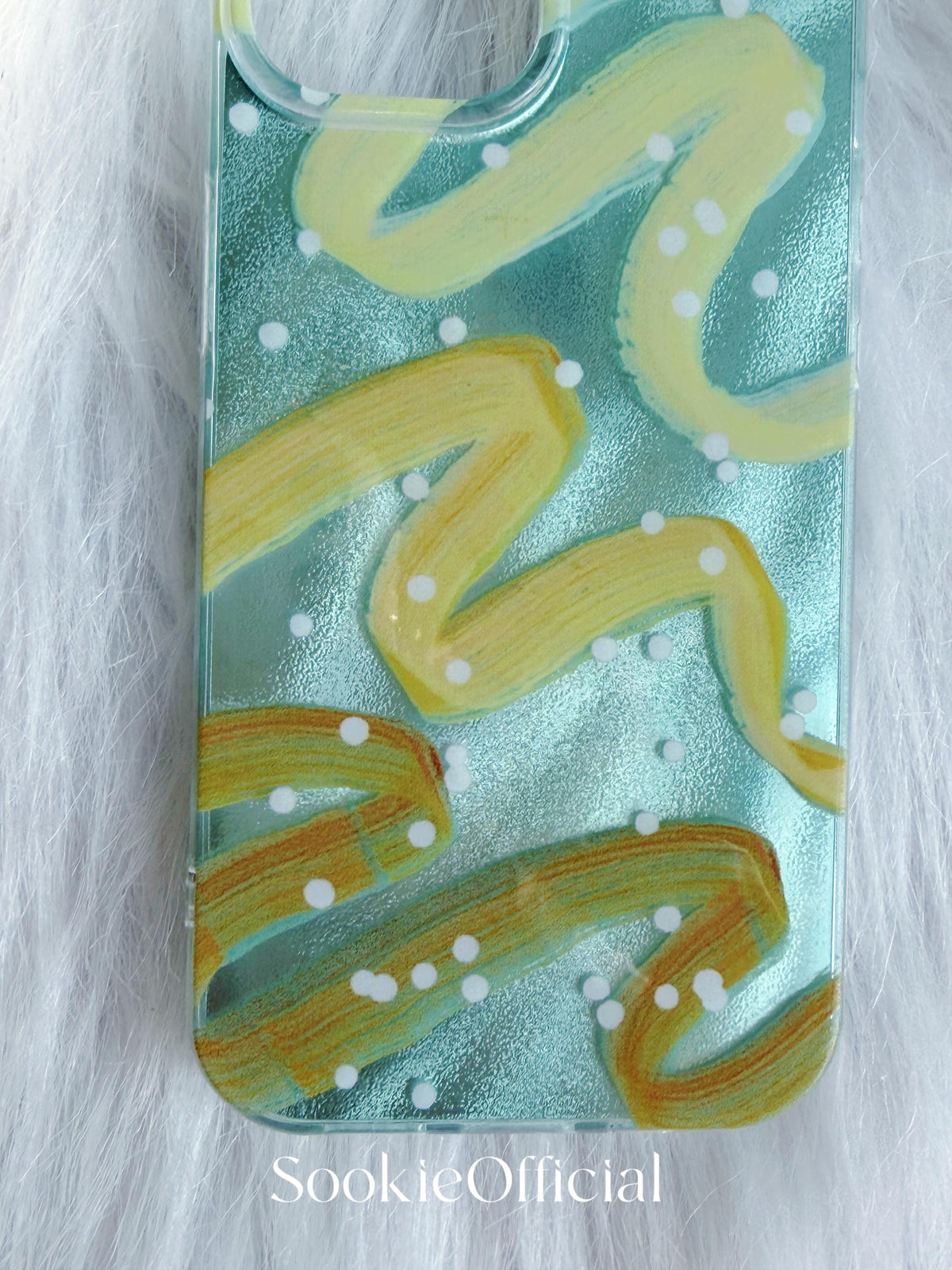 Sparkling summer Ribbon iPhone Case �?Turquoise Sparkle, Abstract Art