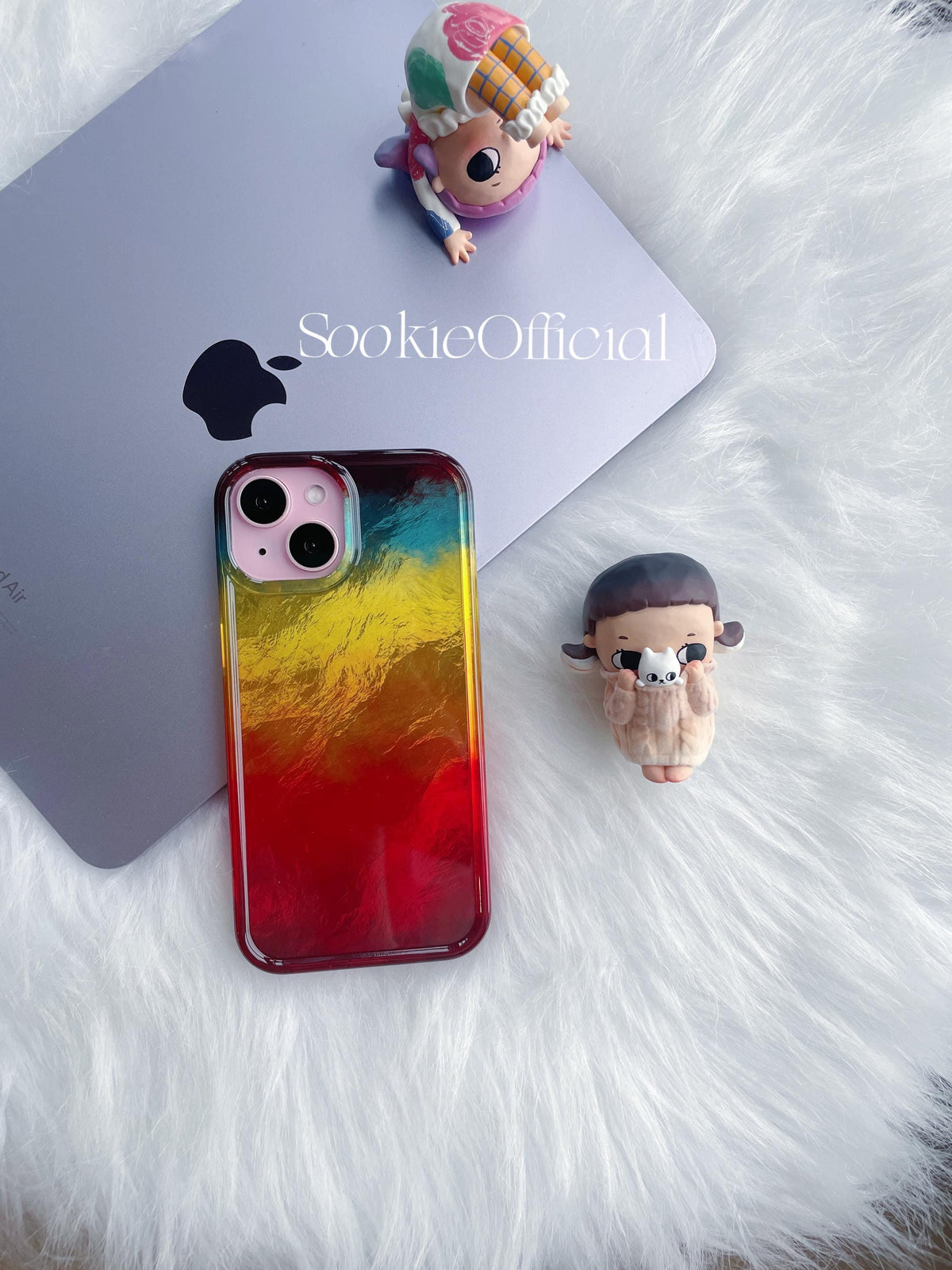 Pearlescent Rainbow iPhone Case �?Glossy Colorblock Gradient Protection