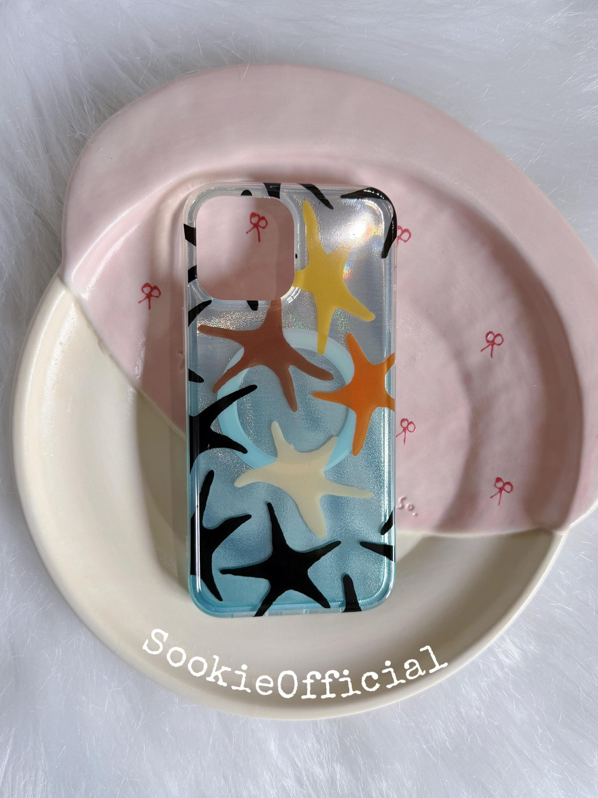 Sparkling Starfish iPhone Case, MagSafe & Standard Options, Shimmering Summer Beach Phone Case