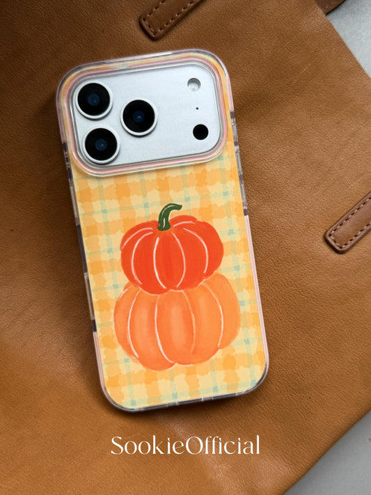 Halloween Pumpkin Magnetic Hand-Painted Phone Case for iphone 15 16 17 pro max