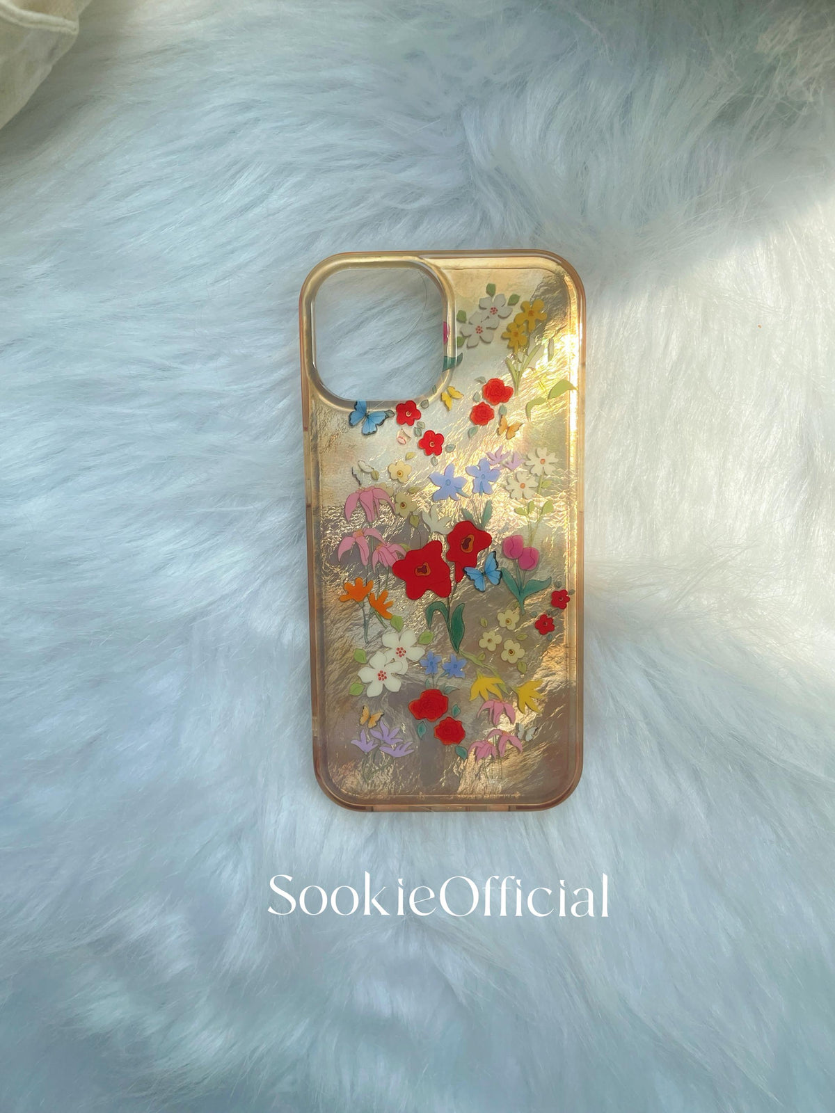 Retro Pearlescent Floral iPhone Case �?Glossy Polarized Design
