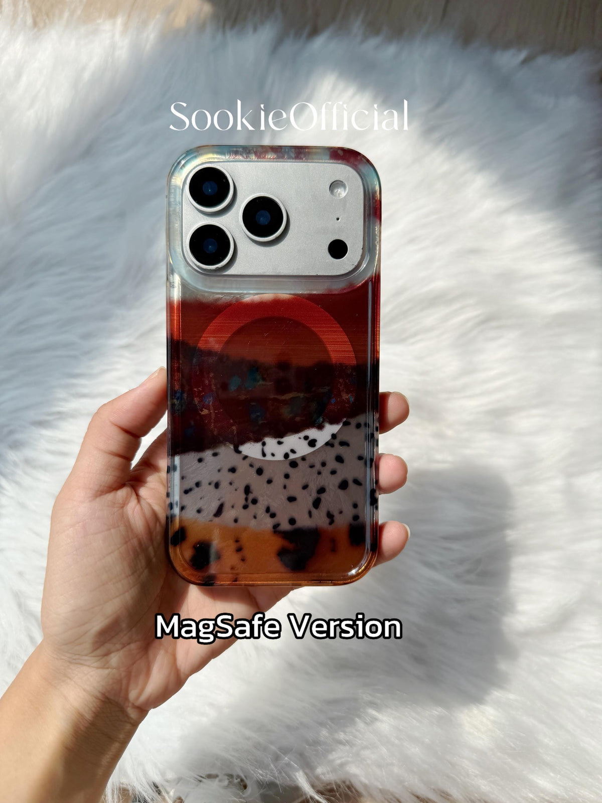 Amber Pearlescent Gradient iPhone Case | MagSafe & Chain