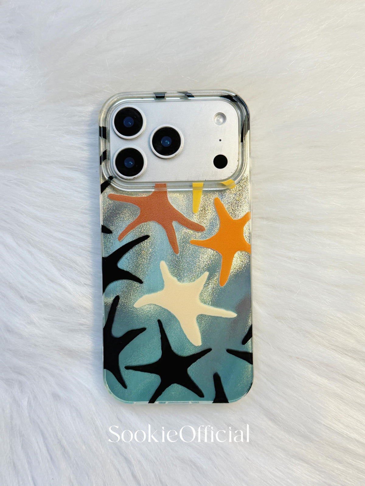Sparkling Starfish iPhone Case, MagSafe & Standard Options, Shimmering Summer Beach Phone Case