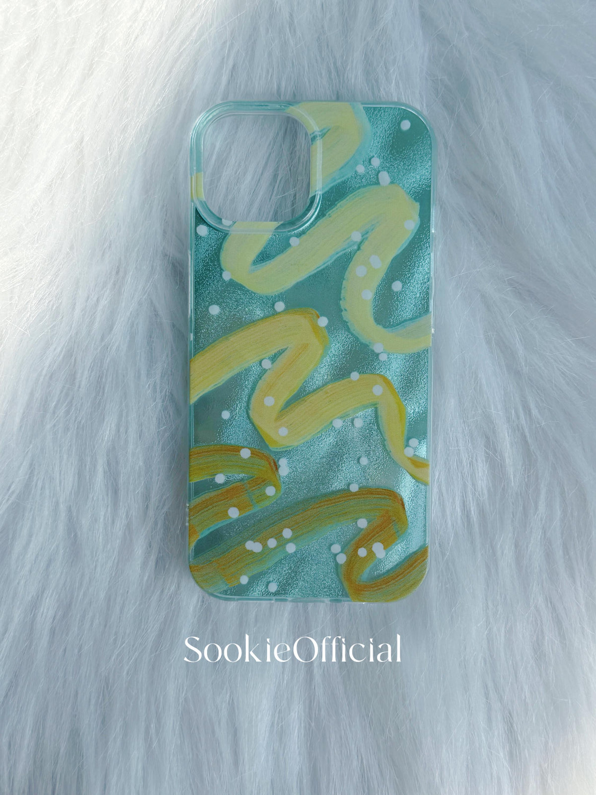 Sparkling summer Ribbon iPhone Case �?Turquoise Sparkle, Abstract Art