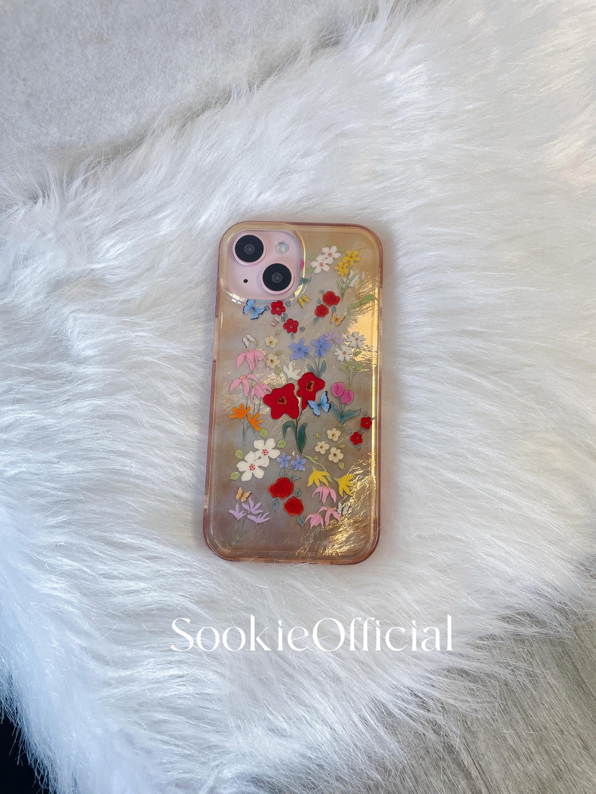 Retro Pearlescent Floral iPhone Case �?Glossy Polarized Design