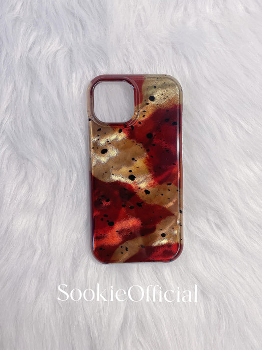 Amber Brown Gradient iPhone Case for iPhone 14 15 16 17 pro,Wicked vintage brown aesthetic Color Block Phone Cover