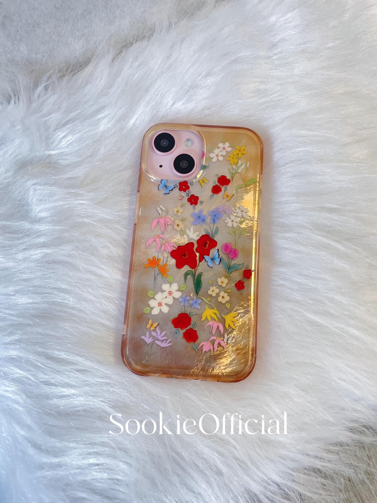 Retro Pearlescent Floral iPhone Case �?Glossy Polarized Design