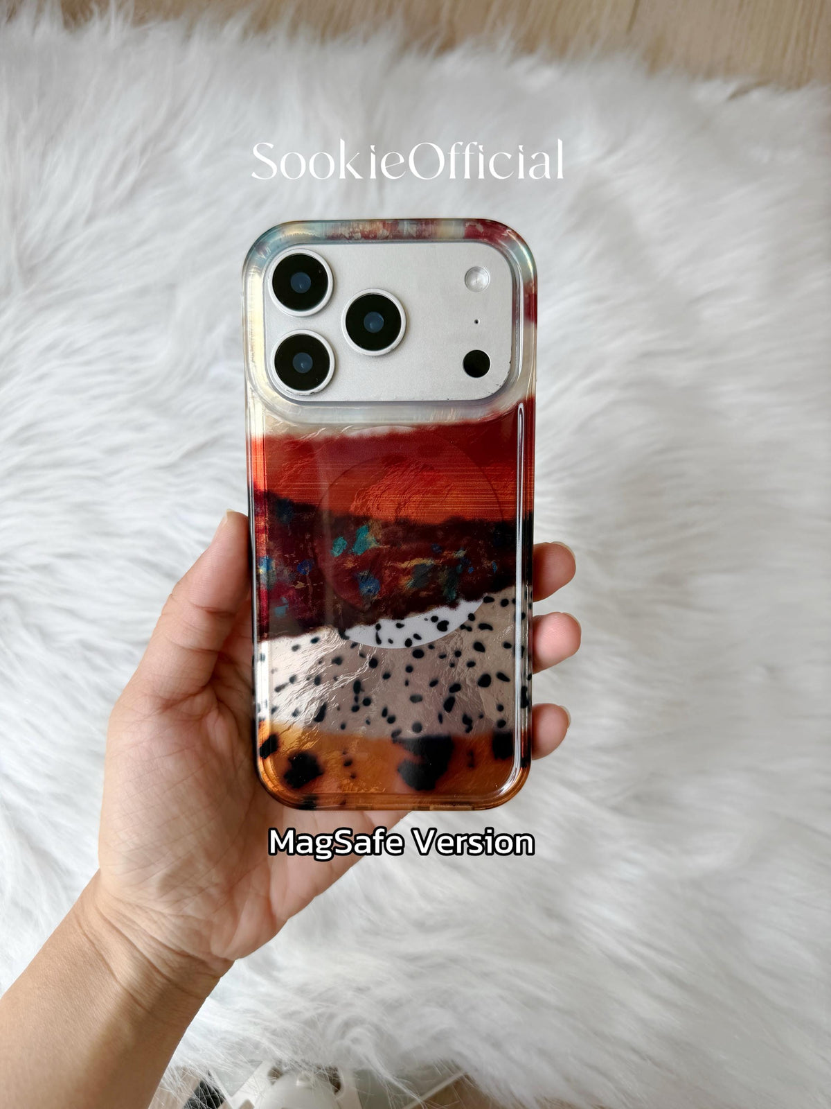 Amber Pearlescent Gradient iPhone Case | MagSafe & Chain