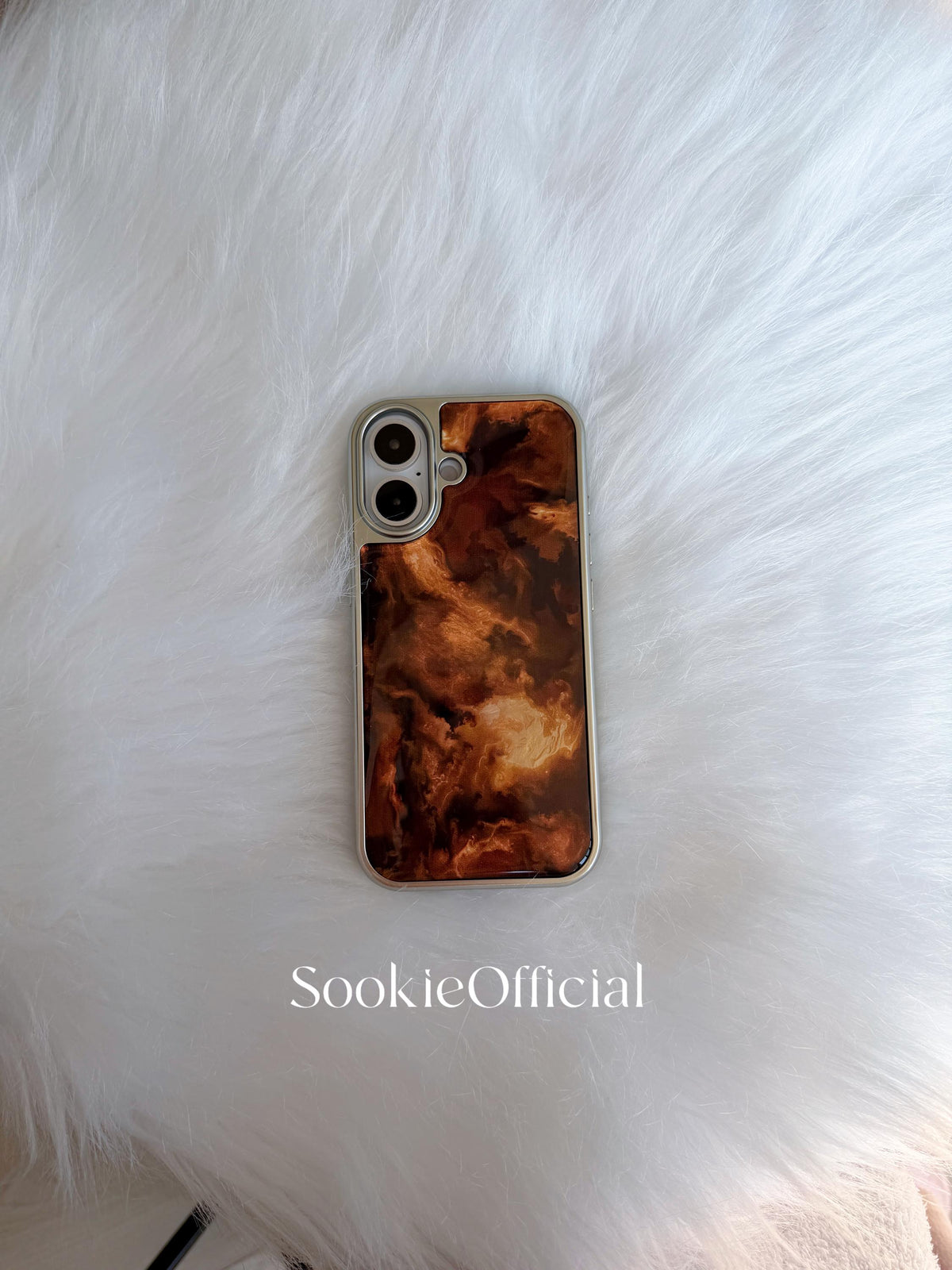 Pearlescent Amber Gradient iPhone Case �?Glossy Brown Cover