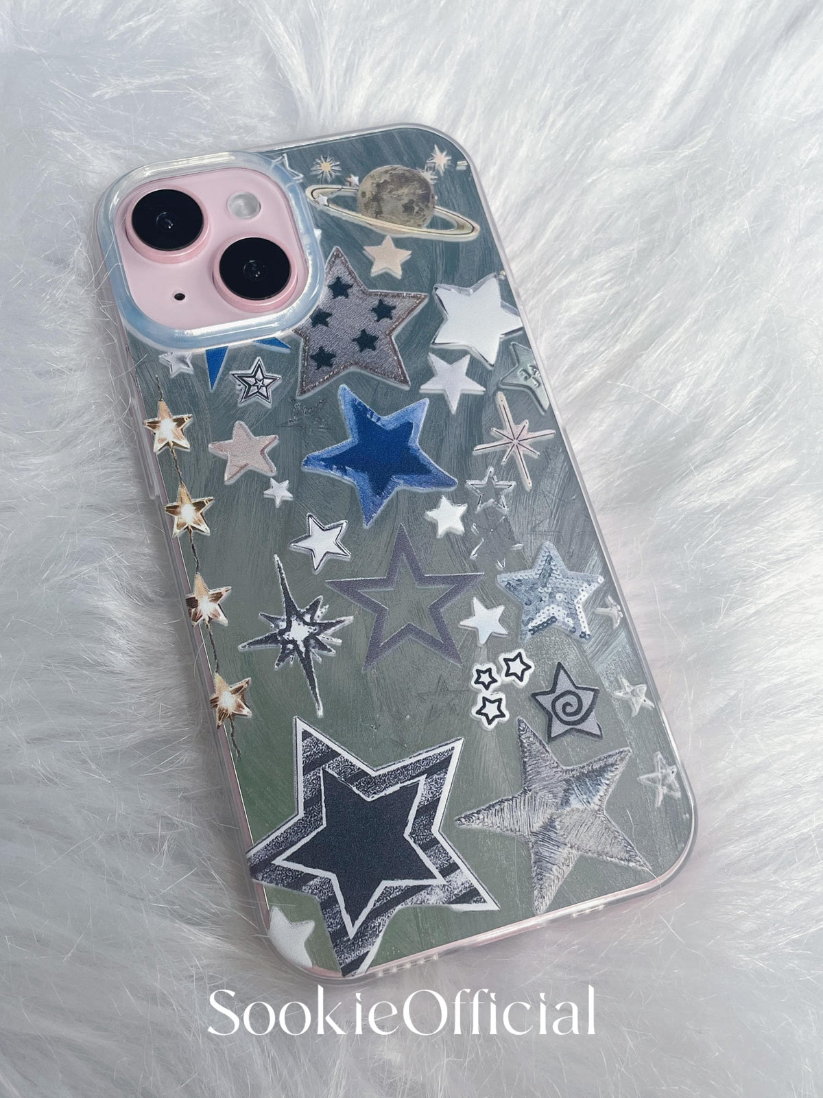 Anime Retro Planet iPhone Case �?Shiny Galaxy Star Design