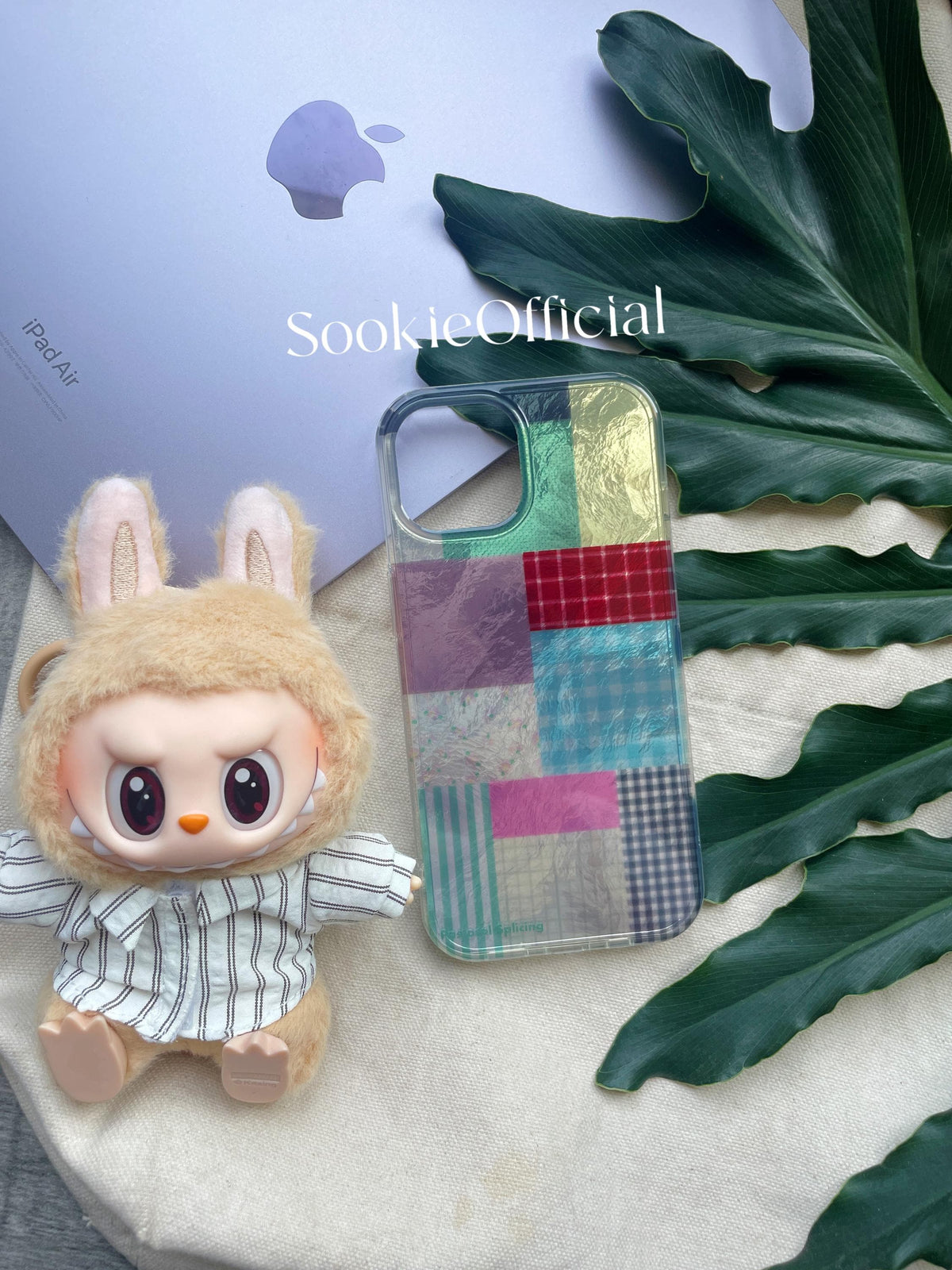 Mosaic Plaid iPhone Case: Pearlescent Preppy Phone Cover,Raised Camera Protection,iphone 17 pro