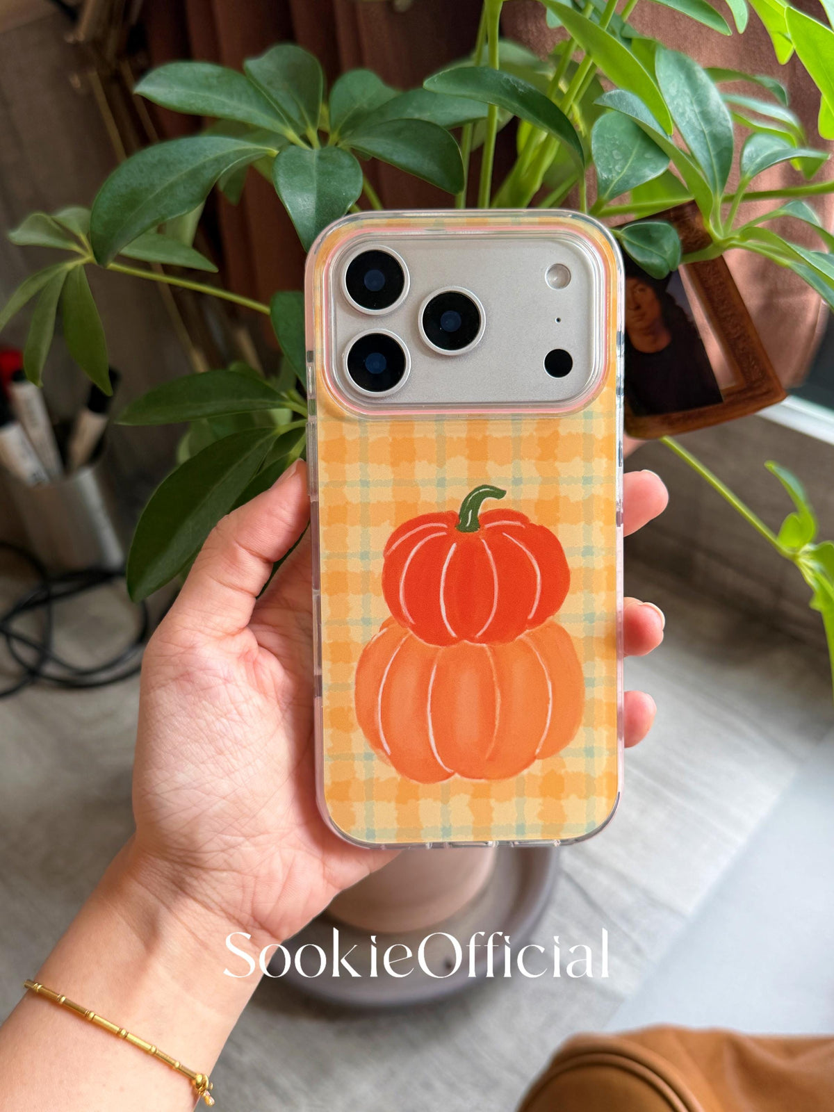 Halloween Pumpkin Magnetic Hand-Painted Phone Case for iphone 15 16 17 pro max