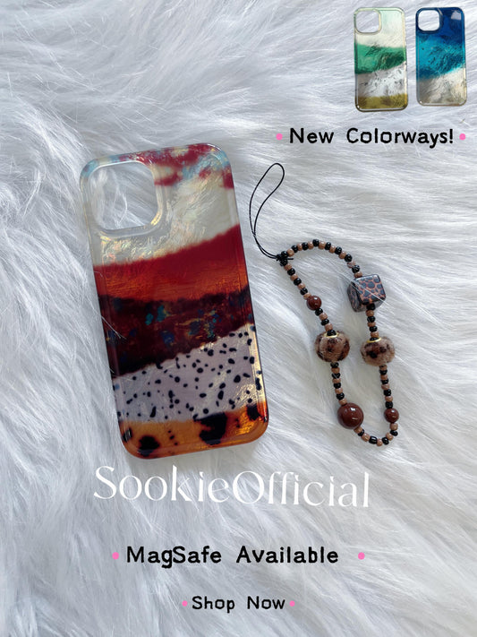 Amber Pearlescent Gradient iPhone Case | MagSafe & Chain