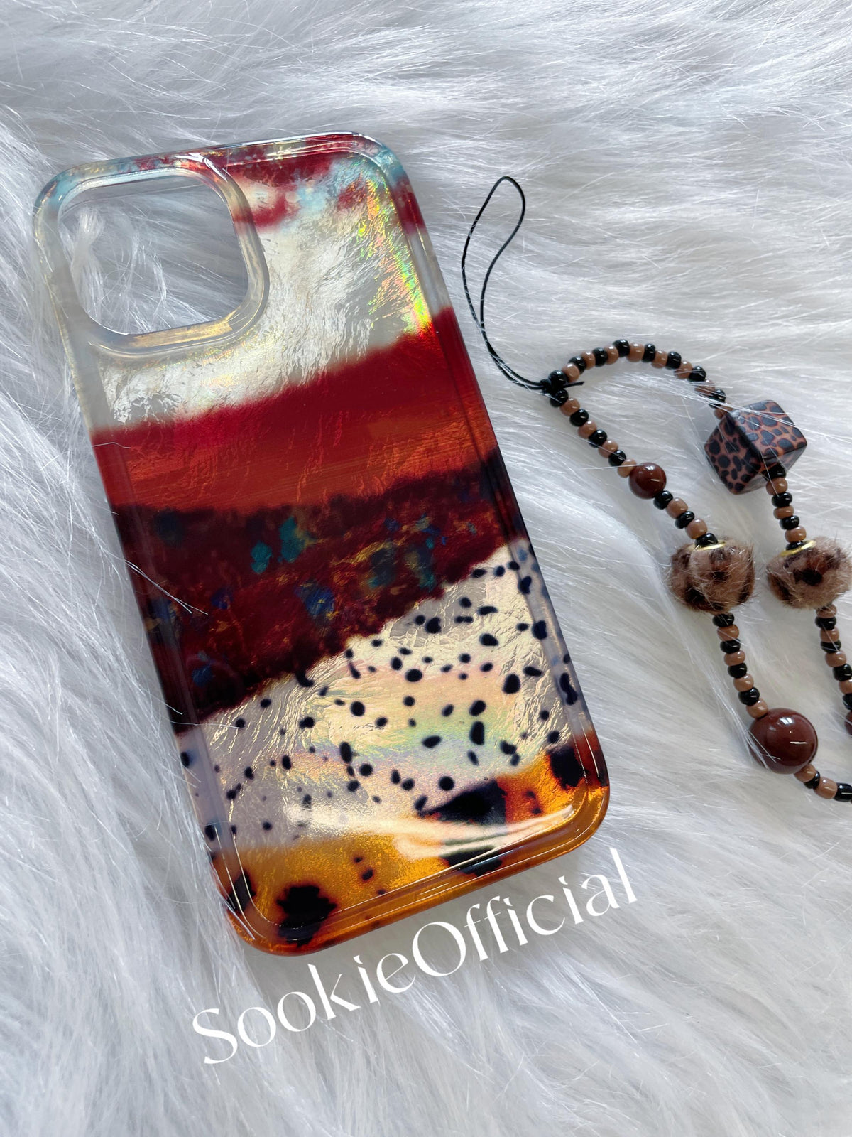 Amber Pearlescent Gradient iPhone Case | MagSafe & Chain